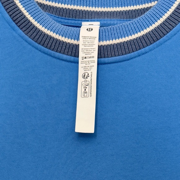 Lululemon Perfectly Oversized Ringer Crew Blue Sweatshirt in Blue - Picture 7 of 9